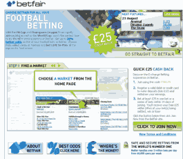 Click to go to the Betfair �25 free offer and a quick betting exchange tutorial