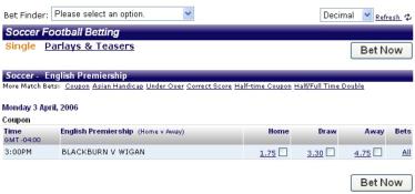 Betting Coupon