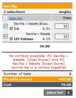 It's quick and easy to find and place bets at Gamebookers