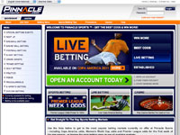 Pinnacle Sports home page