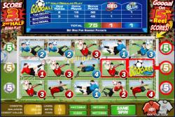 Goooal! QUite a different 5 reel slot game - you can play for free - click to visit Eurobet Casino