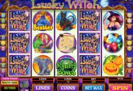 Lucky Witch slot, lots of bonus game action