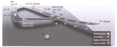 Flat Course at Lingfield racecourse
