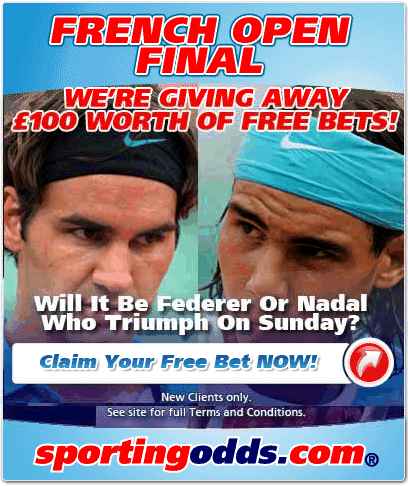 SportingOdds French Open Tennis Free Bet