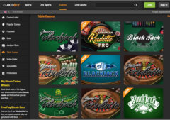 Check out the range of table games at Cloudbet